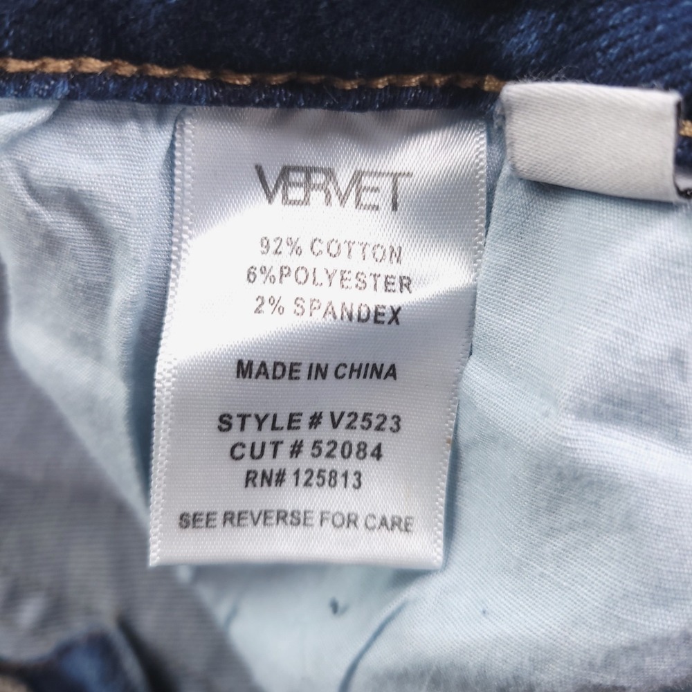 VERVET Jeans Size 26 Straight Ankle Split Hem Mid Rise Stretch Denim NEW - Picture 8 of 16